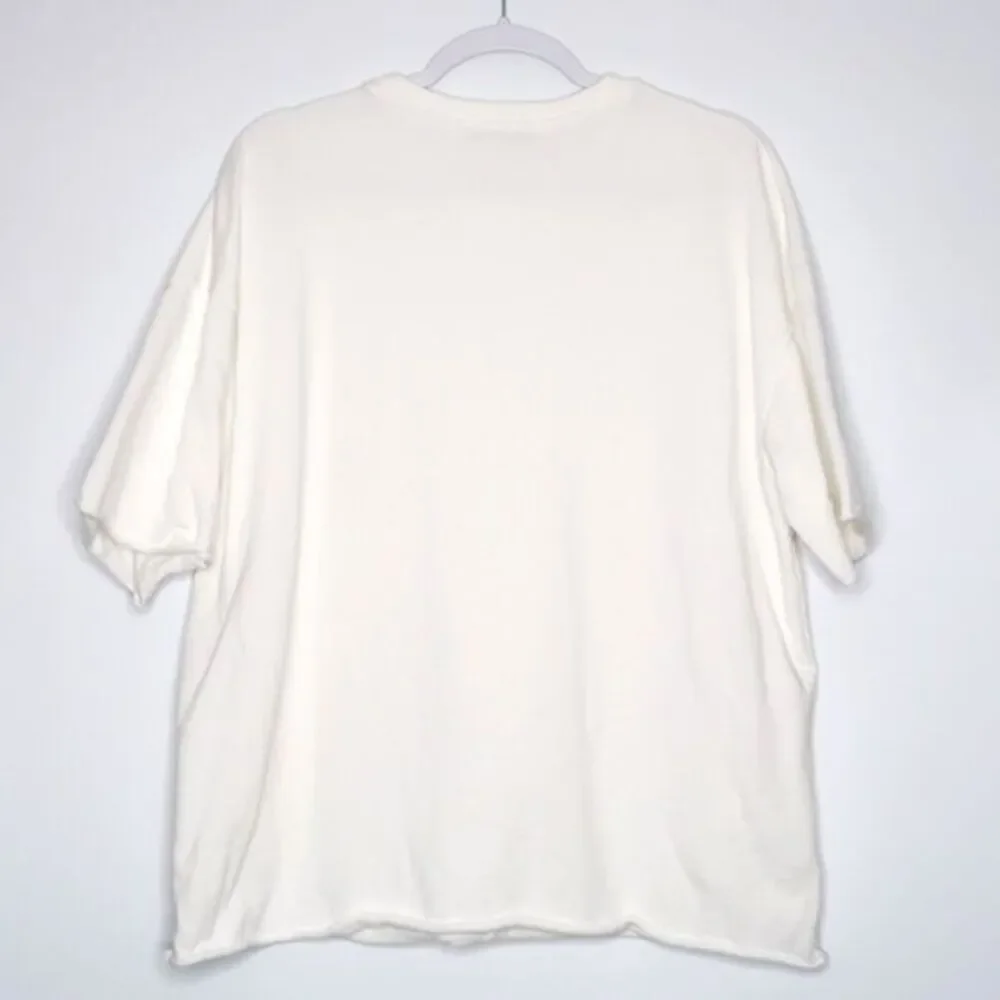 Zara‎ Mens Sweater Shirt M White Short Sleeve Preppy Classic Minimalist